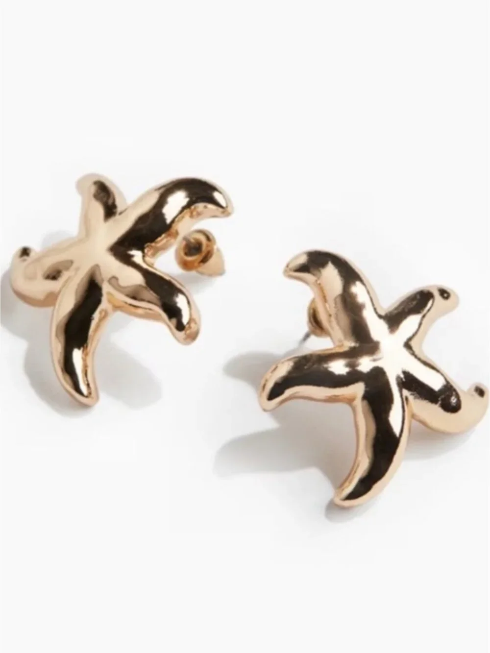 New! Coastal Gold Starfish Earrings (2009) NWOT